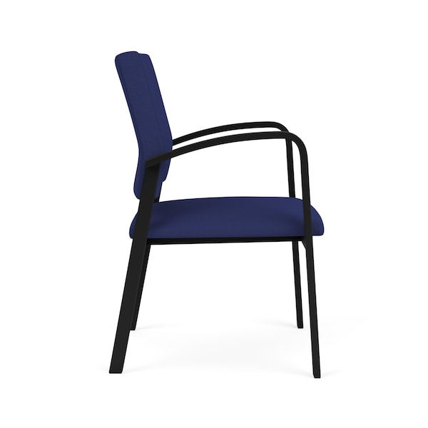 Newport Guest Chair Metal Frame, Black, OH Cobalt Upholstery